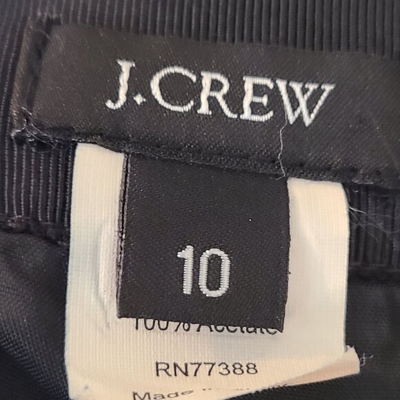 J. Crew Women's Silk Pleated Mini Skirt Black Size 10 - Picture 6 of 7